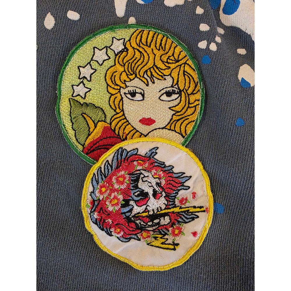 Vintage Women's M Don Ed Hardy Tattoo Zip Hoodie Christian Audigier Y2K Geisha - Picture 7 of 16